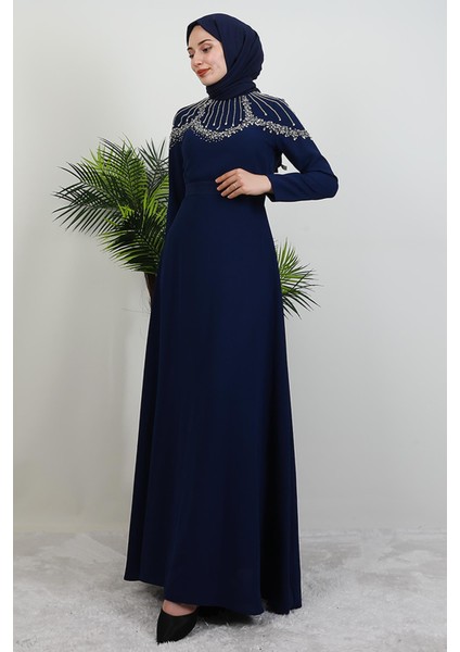 Nisan Taşlı Elbise Lacivert fırsatları