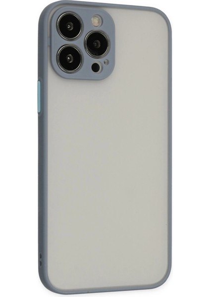 Apple iPhone 14 Pro Max Kılıf Montreal Silikon Kapak - Gri