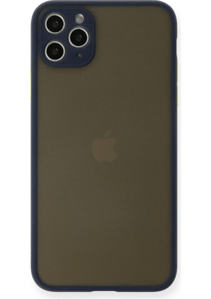 Apple iPhone 11 Pro Max Kılıf Montreal Silikon Kapak - Lacivert