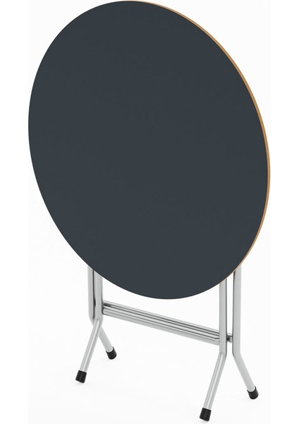 Şık Füme Katlanır Masa ve 4 Sandalye Seti, Modern ve Kullanışlı Tasarım