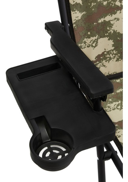 4'lü Kamp Sandalyesi ve Katlanabilir Mdf Masa Seti, Kamuflaj Desenli