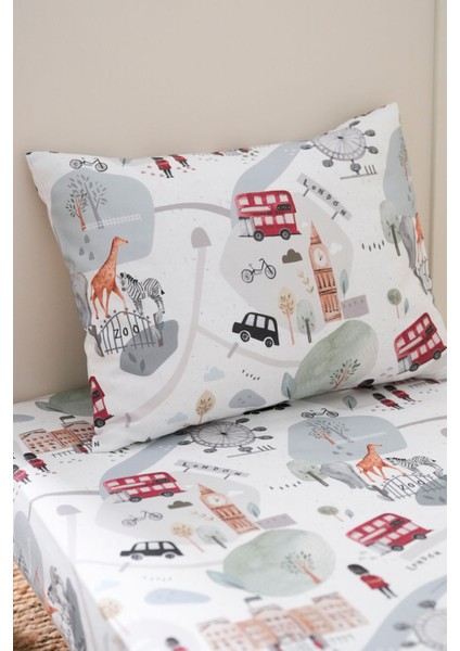 Organik Bebek Lastikli Çarşaf (120X200+20) London indirimleri