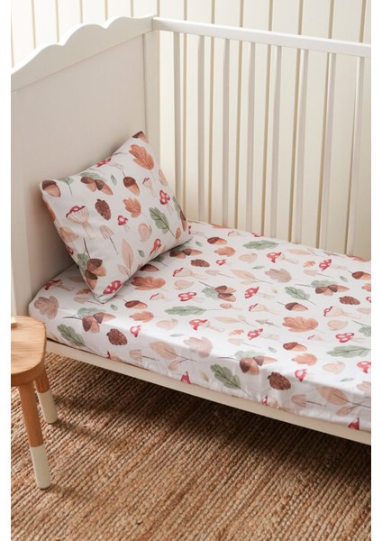 Collection Organik Bebek Lastikli Çarşaf (80X160+15) Mantar modelleri