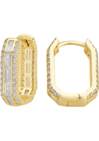 14 Ayar Altın Minimalist Huggie Küpe Zarif ve Modern Tasarım T147