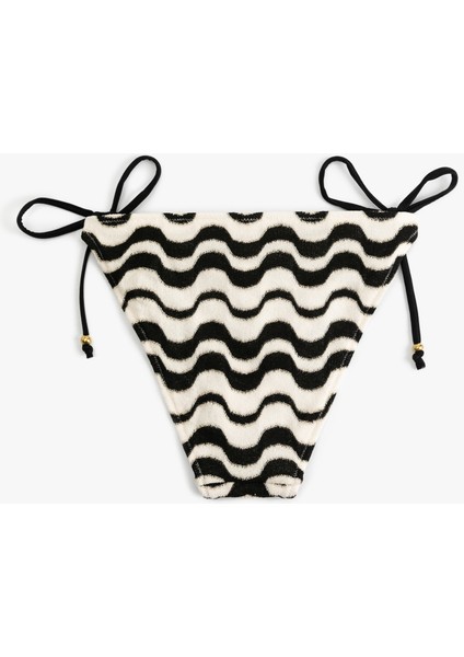Su Yolu Desenli Parıltılı Yanları Ipli Bikini Alt fiyatları