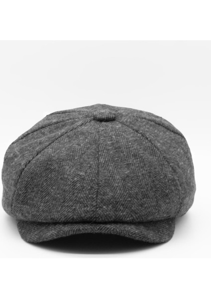 Peaky Blinders Şapka Newsboy Trend 8 Parça Kasket Fötr-Füme