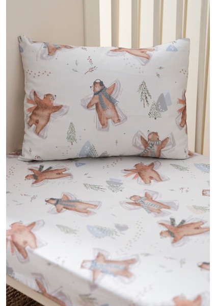 Collection Organik Bebek Lastikli Çarşaf (90X190+20) Snowy Bear fırsatları