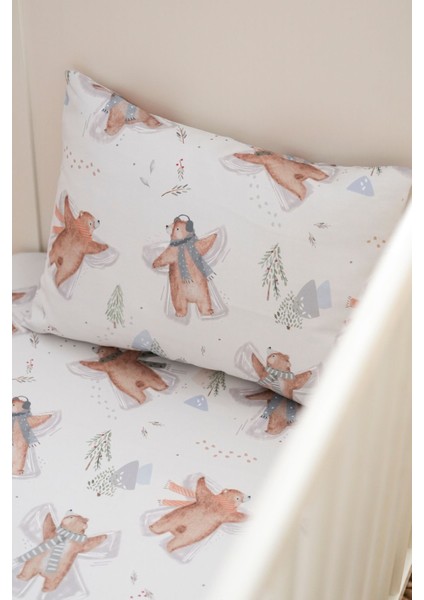 Collection Organik Bebek Lastikli Çarşaf (90X190+20) Snowy Bear