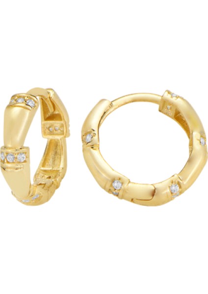 14 Ayar Altın Minimalist Huggie Küpe Zarif ve Modern Tasarım T144