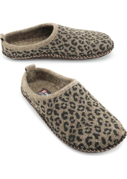 15525 Kadın Keçe Kumaş Sessiz Taban Ev-Halı Terliği