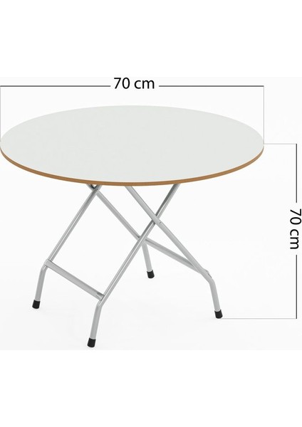 Beyaz Katlanır Masa ve 4 Sandalye Seti, Şık ve Pratik Kullanım Için Ideal