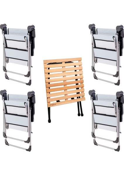 Turkuaz Katlanır Kamp Sandalyesi ve Masa Seti, Bardaklık, 140 kg Kapasite fiyatları