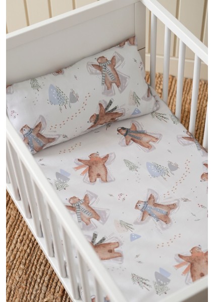 Park Yatak Nevresim Takımı 80X120 - Kar Meleği Ayı