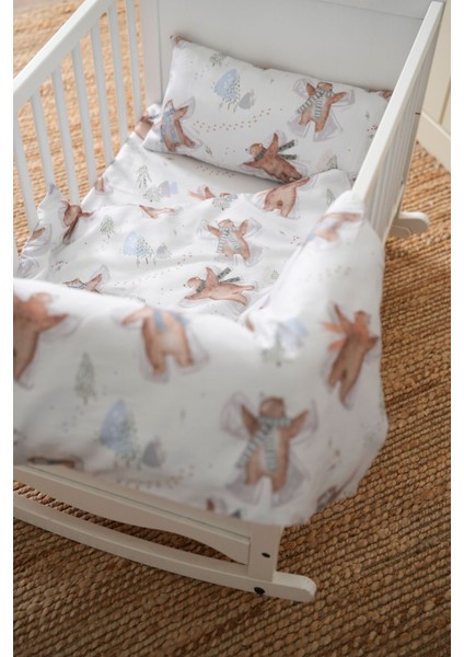 Park Yatak Nevresim Takımı 80X120 - Kar Meleği Ayı