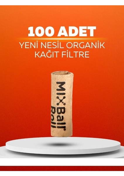 100 Adet Kilitli Ambalaj Yeni Nesil Organik Kağıt Filtre Zıvana