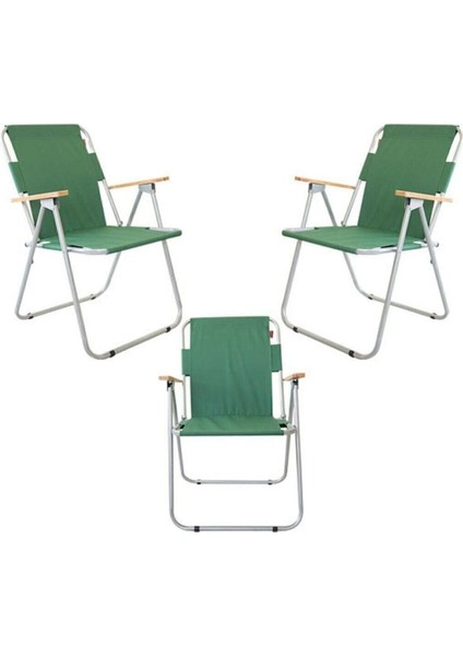 Yeşil Katlanır Masa ve 3 Katlanır Sandalye Kamp Seti modelleri