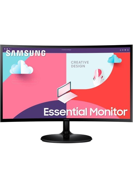 24" Essential Kavisli Monitör S3 S36C, C362EAUXUF Siyah Outlet
