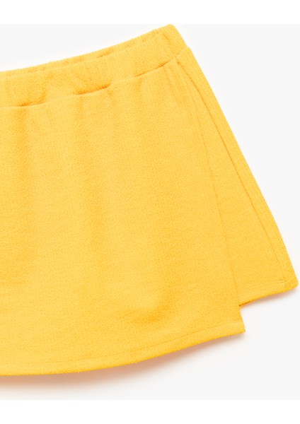 Düz Kesim Kruvaze Mini Boy Şort Etek modelleri