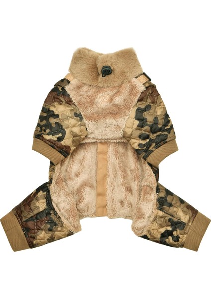 Bylur Jumpsuit Bej Tasmalı Köpek Tulumu