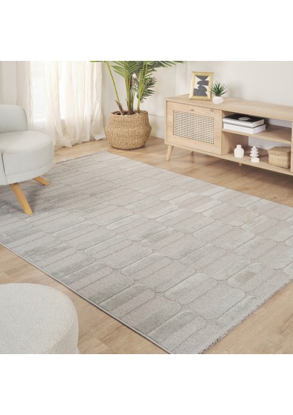 Iskandinav Otto Grey 80X150 cm Salon Mutfak Halısı Yolluk