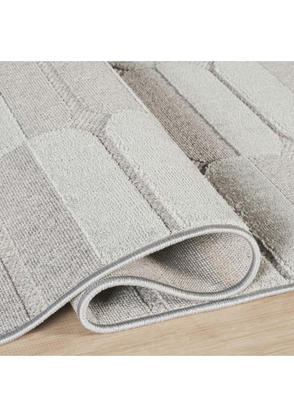 Iskandinav Otto Grey 80X150 cm Salon Mutfak Halısı Yolluk