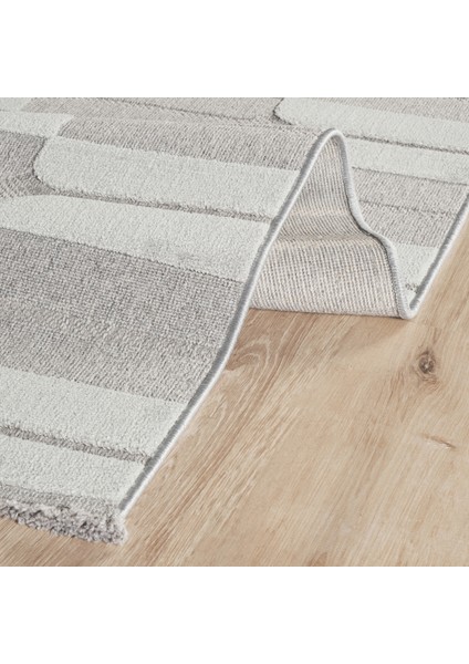 Iskandinav Otto Grey 80X150 cm Salon Mutfak Halısı Yolluk