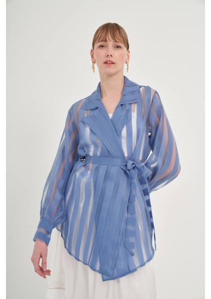 Kadın Organze Kap Indigo