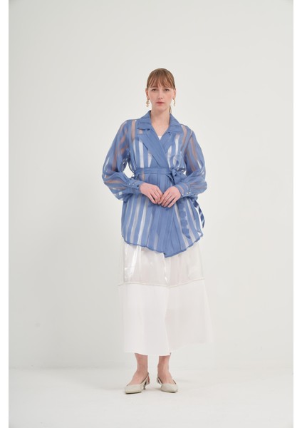 Kadın Organze Kap Indigo modelleri