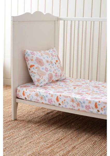 Collection Organik Bebek Lastikli Çarşaf (100X200+20) Flowering Duck fırsatları