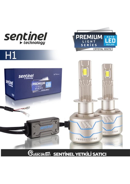 Sentinel Premium H1 Beyaz LED Xenon Ampül Seti 85W 14000 Lumen