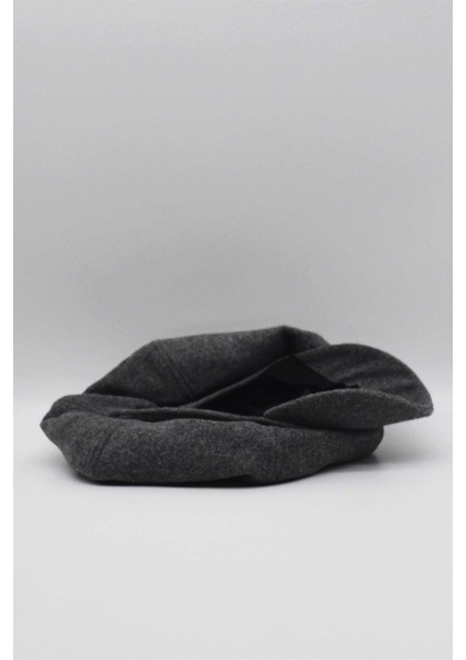 Siyah Bayan Şapka Kadın Kasket Yün Flat Cap modelleri