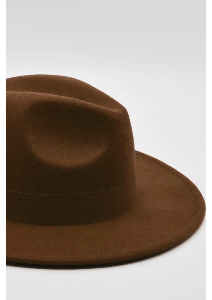 Kadın Kahve Fötr Şapka modelleri