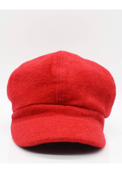 Kırmızı Bayan Şapka Kadın Kasket Yün Flat Cap fırsatları