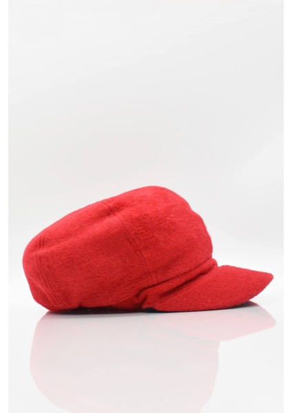 Kırmızı Bayan Şapka Kadın Kasket Yün Flat Cap indirimleri