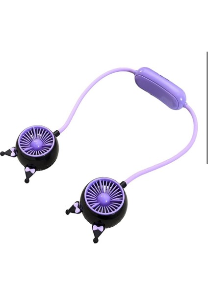 Kuromi Boyun Tipi Mini Fan – 3 Kademe Ayarlı, Taşınabilir Soğutucu