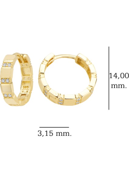 14 Ayar Altın Minimalist Huggie Küpe Zarif ve Modern Tasarım T145 fiyatları