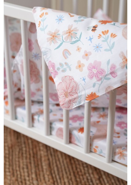 Park Yatak Nevresim Takımı 80X120 - Çiçekli Ördek