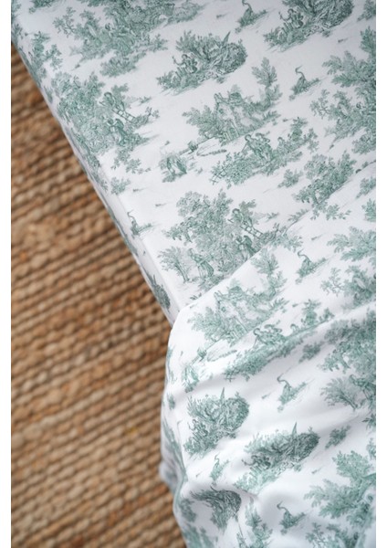 Tek Kişilik Nevresim Takımı | %100 Pamuk, Çift Yüz Baskılı (160X220) - Toile De Jouy