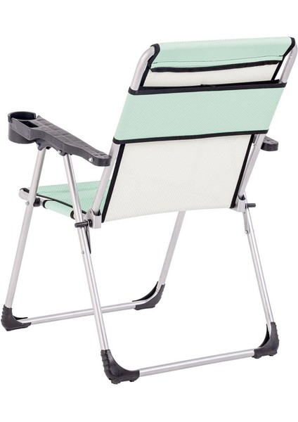 4’lü Katlanır Kamp Sandalyesi ve Masa Seti, Su Yeşili, Bardaklı, 140 kg fırsatları