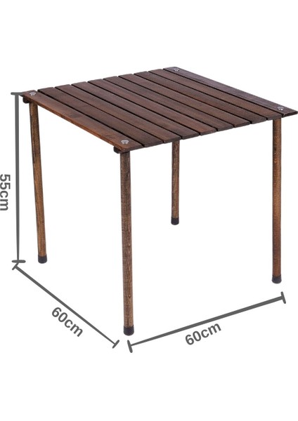Koyu Gri Katlanır Masa ve Sandalye Seti, 60X60X55 cm indirimleri