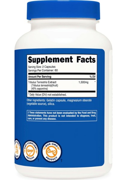 Tribulus 1500 mg 120 Capsules fiyatları