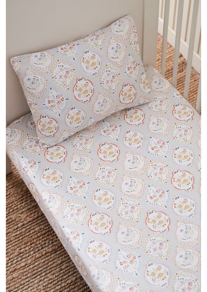 Collection Organik Bebek Lastikli Çarşaf (90X200+20) Çiçekli