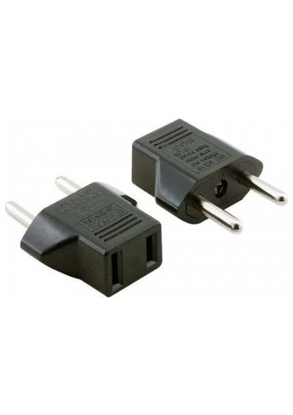 Türkiye Amerikan 110 - 220 V Priz Ucu Jak Çevirici Dönüştürücü Adaptör Priz Amerikan Tipi Fiş Girişi Siyah 1 Adet