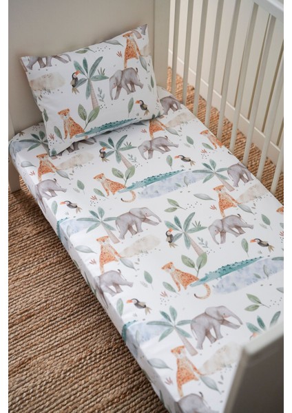 Collection Organik Bebek Lastikli Çarşaf (90X200+20) Tropikal