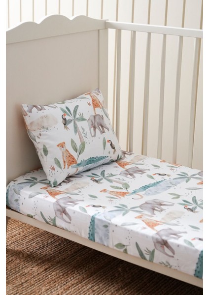 Collection Organik Bebek Lastikli Çarşaf (90X200+20) Tropikal modelleri