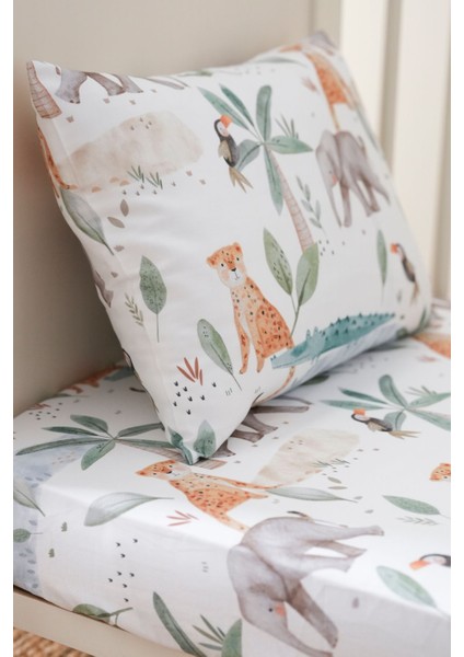Collection Organik Bebek Lastikli Çarşaf (90X200+20) Tropikal fırsatları