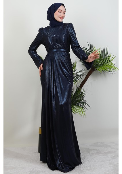 Şahika Tesettür Elbise Lacivert fırsatları