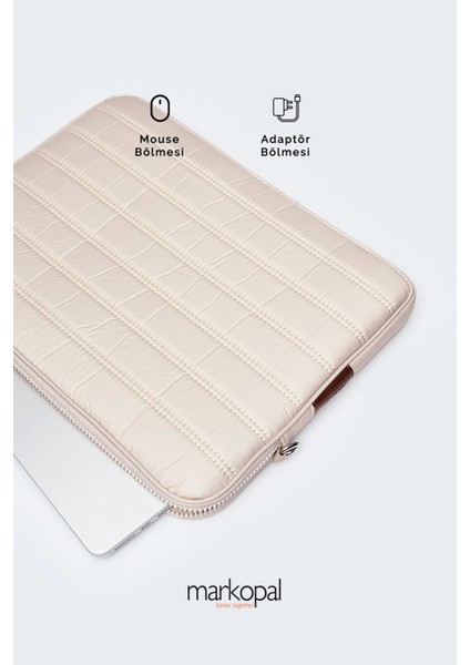 Macbook Kılıf Notebook Çanta Tablet Laptop Kılıfı 15"-16" Çizgili Su Geçirmez Omuz Askılı fırsatları