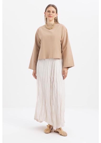 Vizon-Gizli Fermuarlı Yırtmaçlı Bluz fiyatları