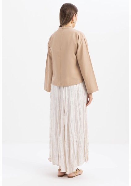 Vizon-Gizli Fermuarlı Yırtmaçlı Bluz fırsatları